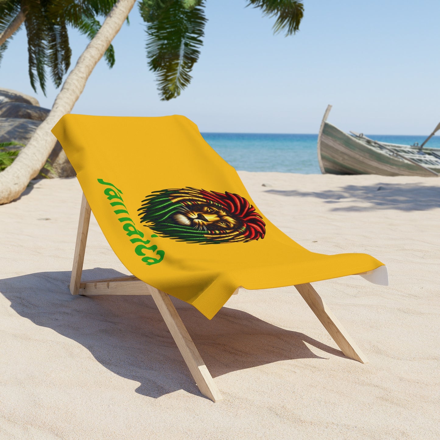 Rasta Lion Beach Towel