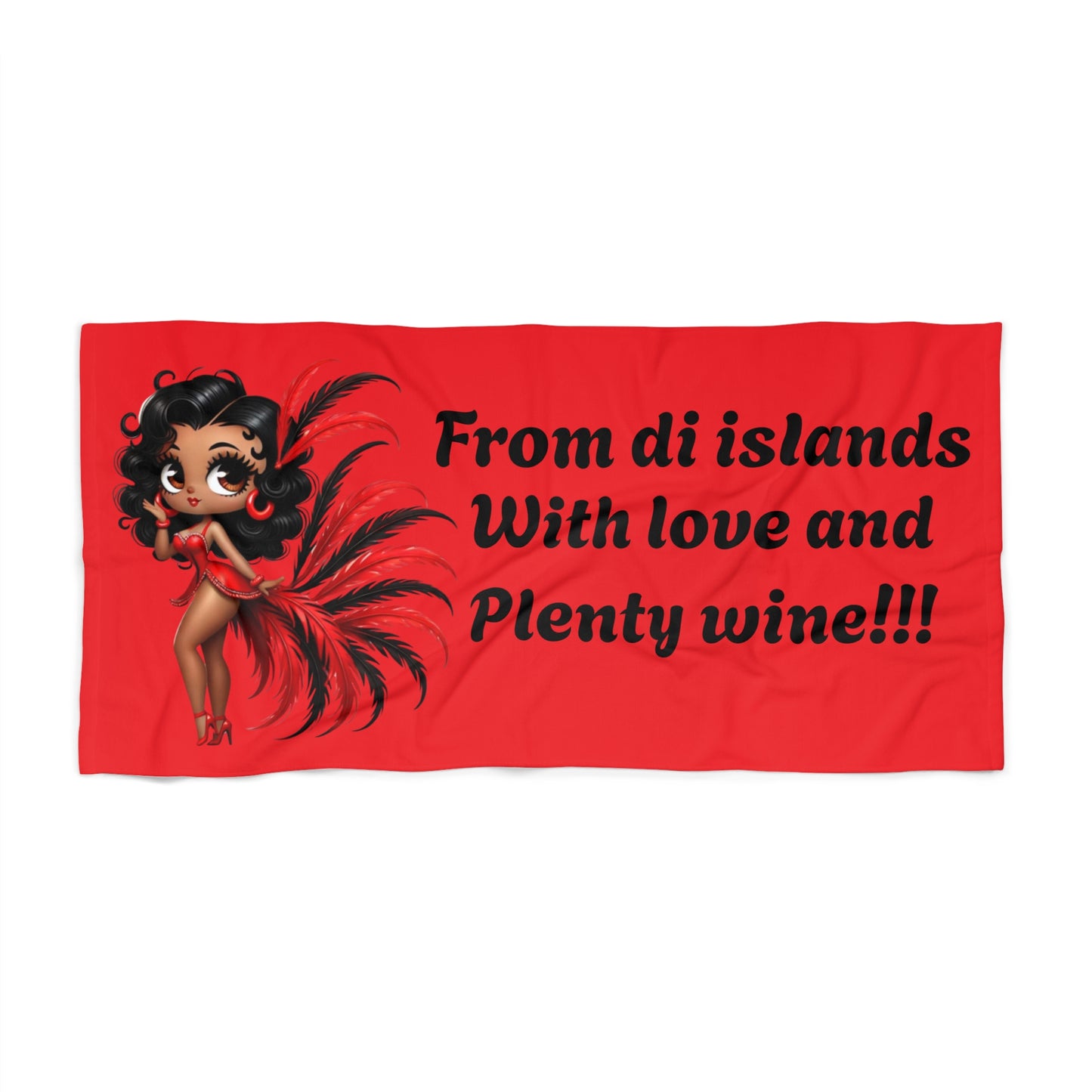 Carnival Red Hot Queen Beach Towel
