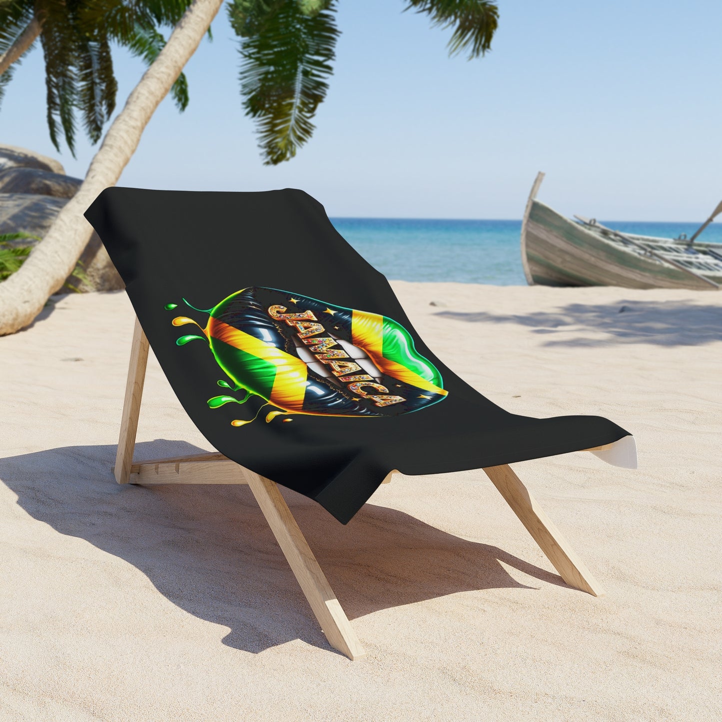 Jamaica Dripping Lips Beach Towel