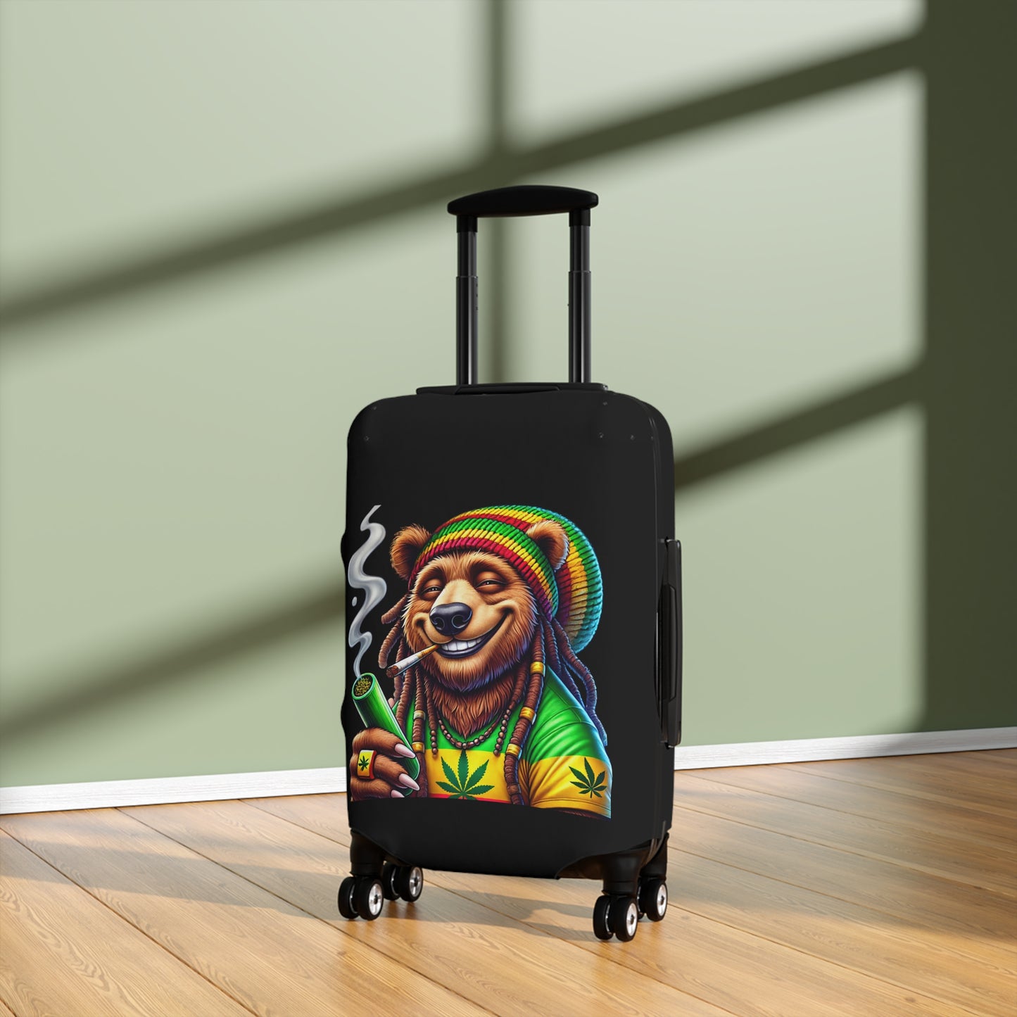 Rasta Bear Luggage Cover