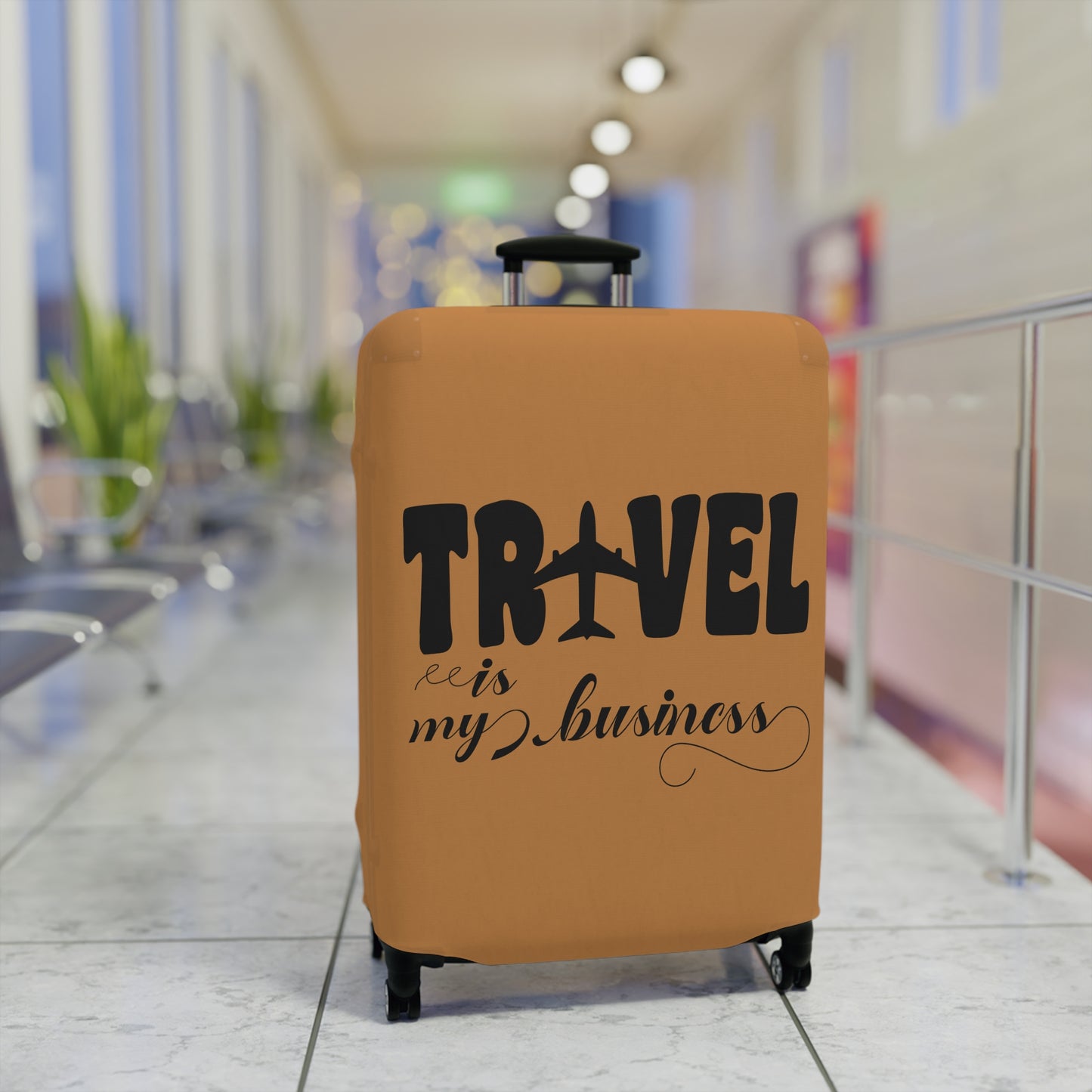 Travel Is My Business Luggage Cover