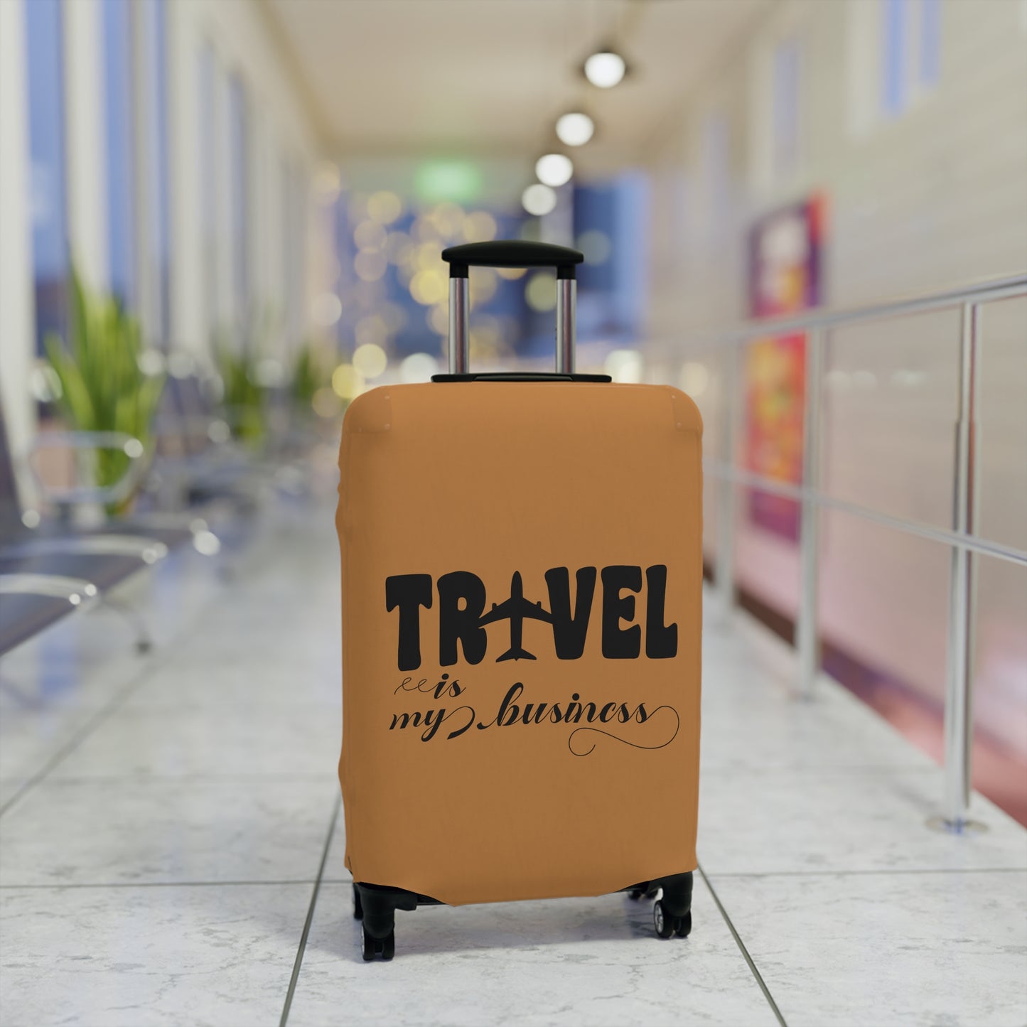 Travel Is My Business Luggage Cover