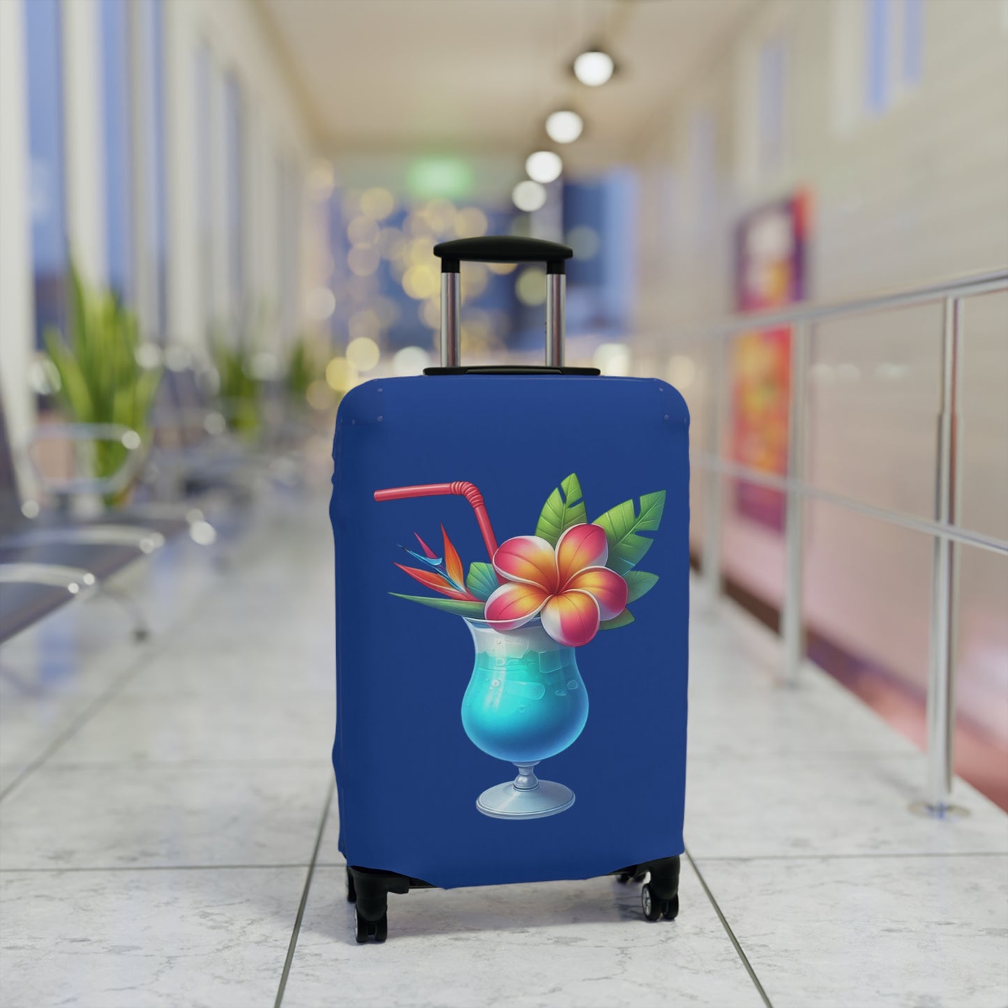 Tropical Blue Luggage Cover