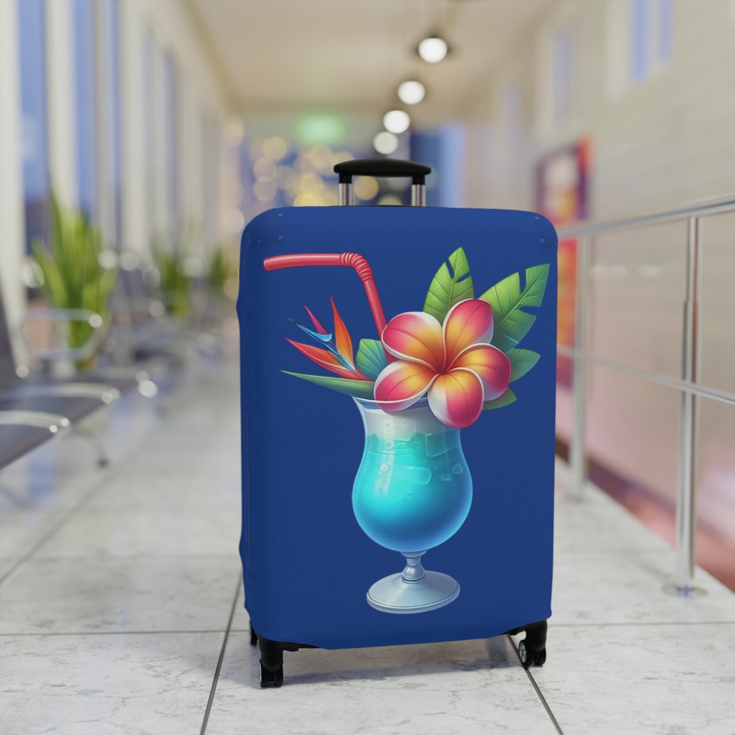 Tropical Blue Luggage Cover