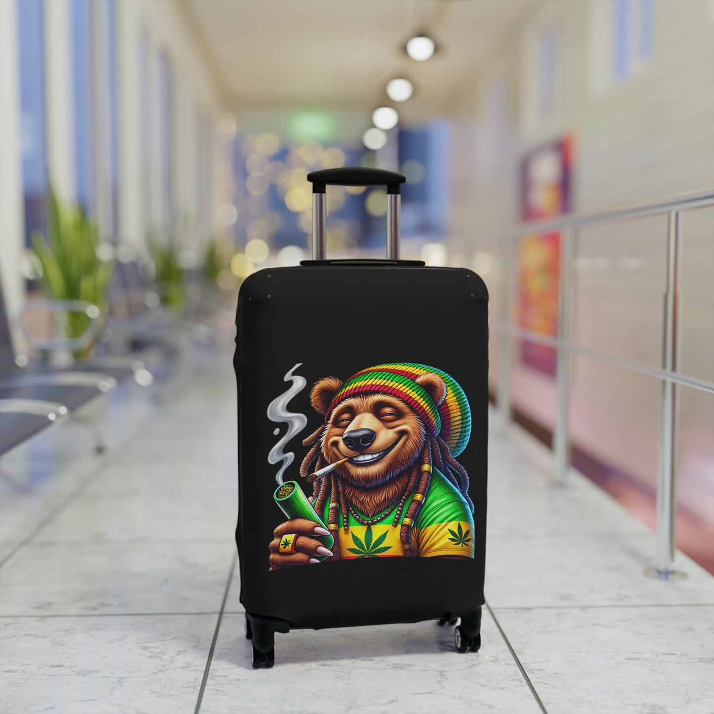 Rasta Bear Luggage Cover