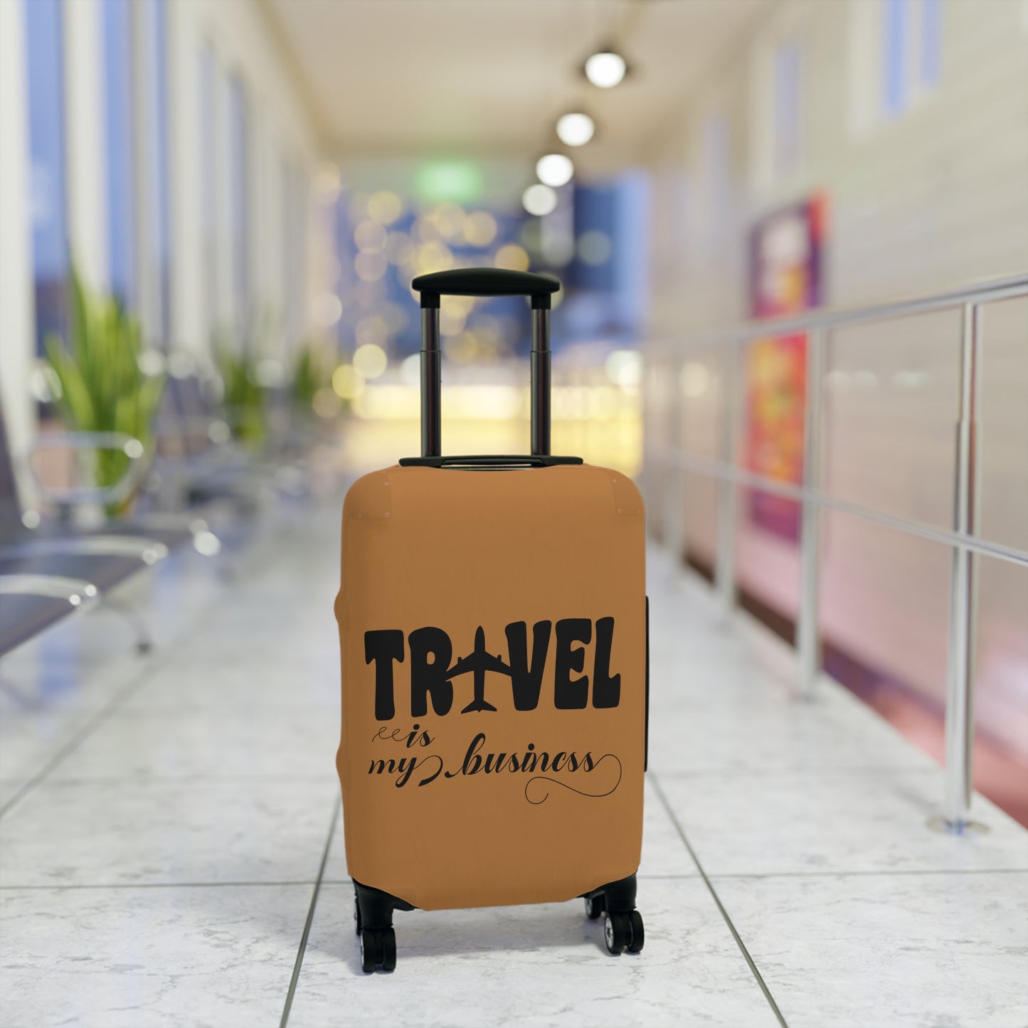 Travel Is My Business Luggage Cover