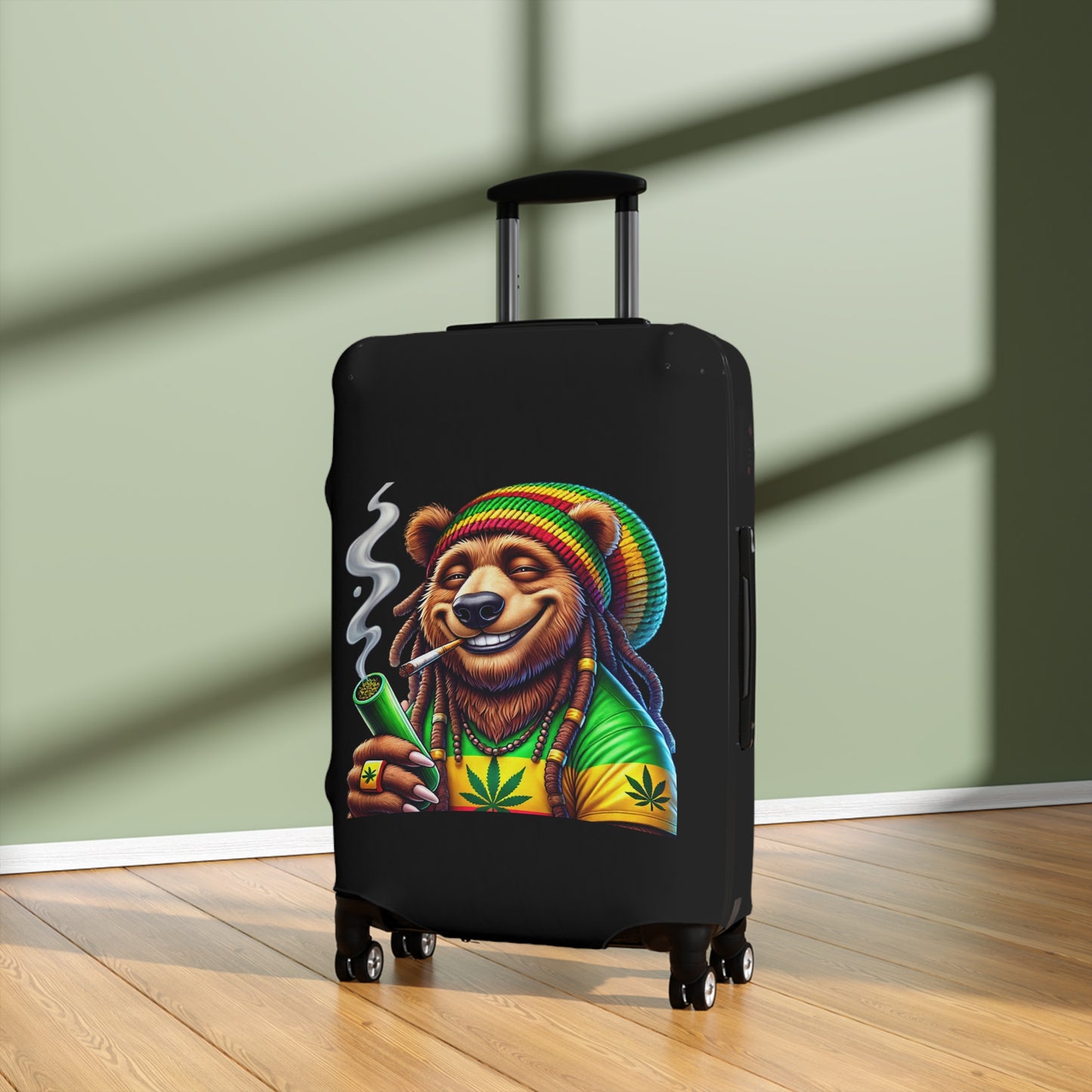 Rasta Bear Luggage Cover