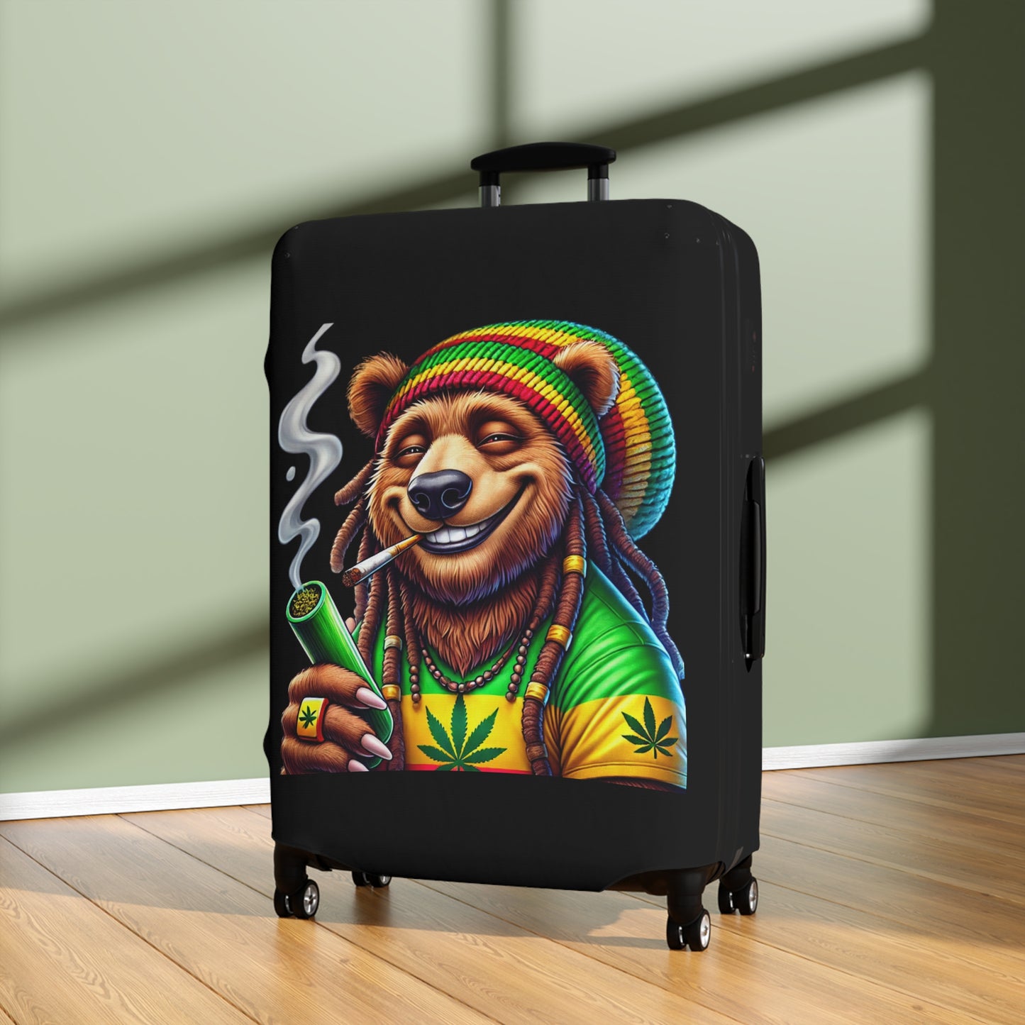 Rasta Bear Luggage Cover