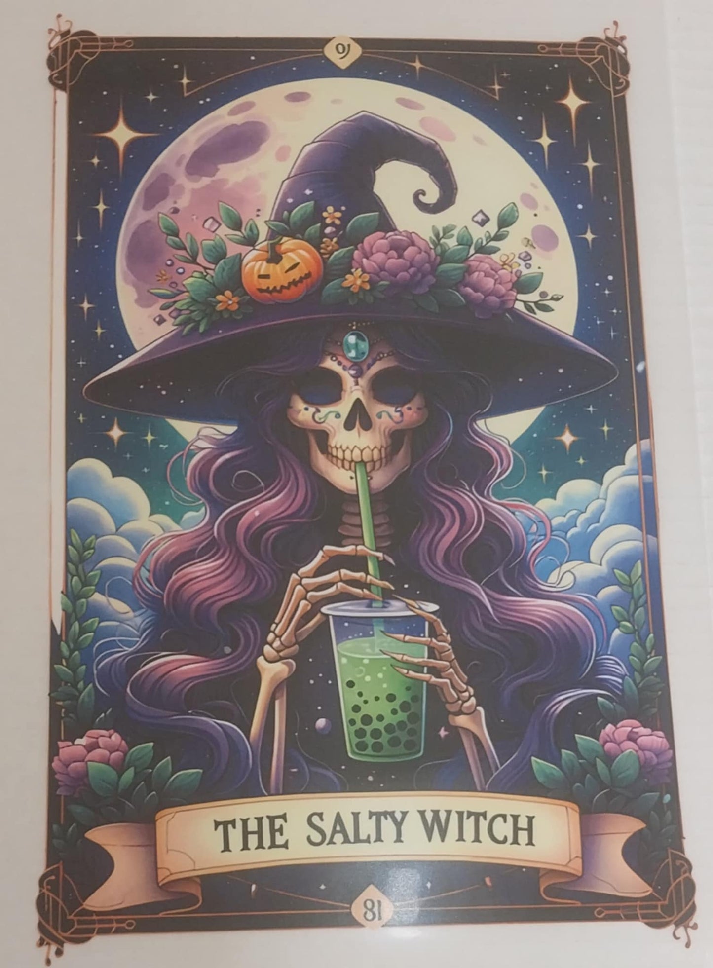 The Salty Witch DTF Tarot Card Ready To Print Transfer