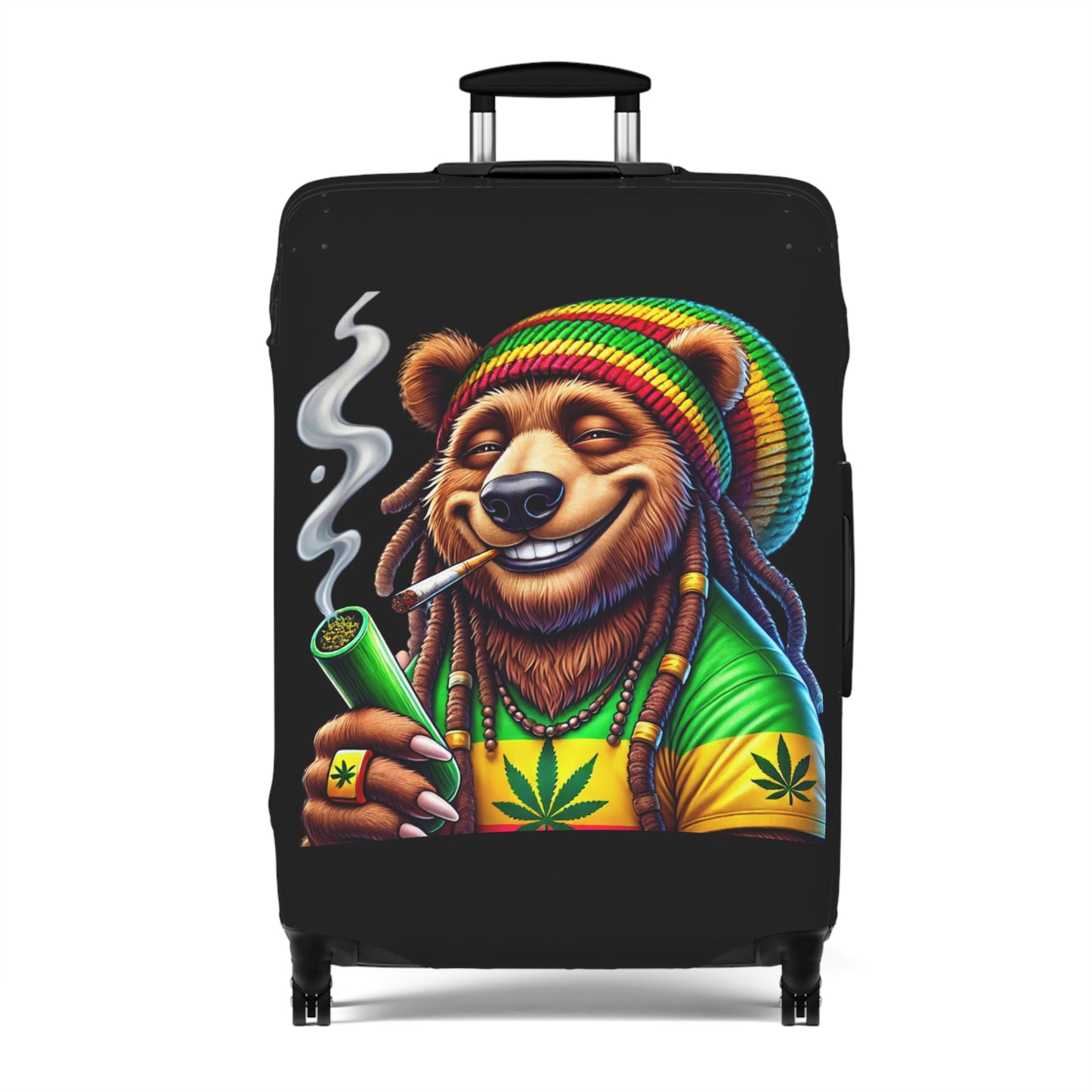 Rasta Bear Luggage Cover