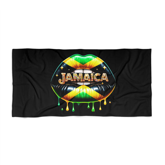 Jamaica Dripping Lips Beach Towel