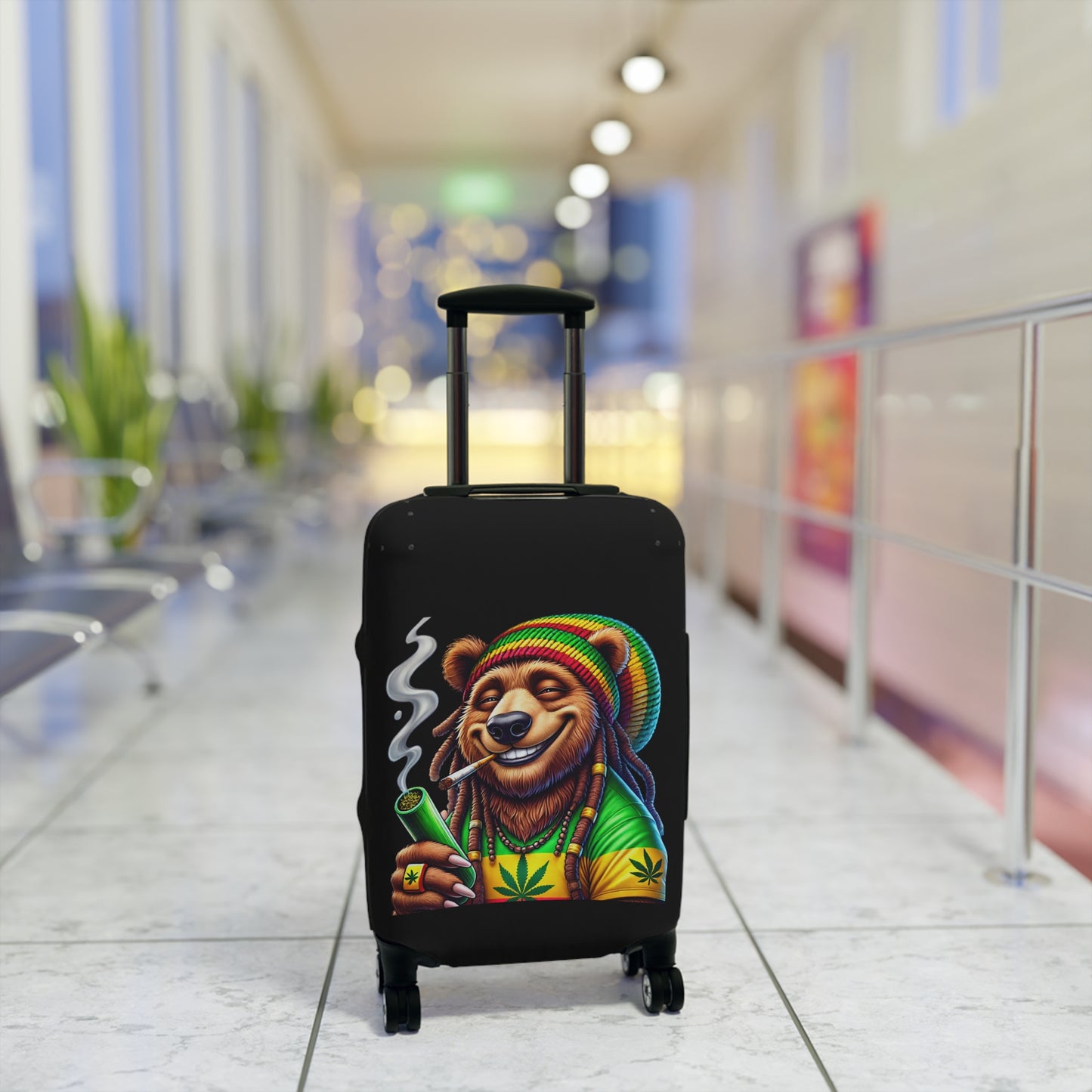 Rasta Bear Luggage Cover