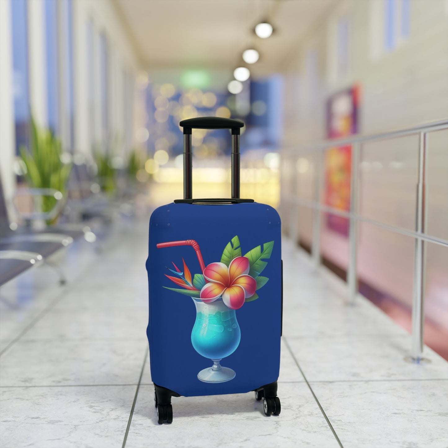 Tropical Blue Luggage Cover