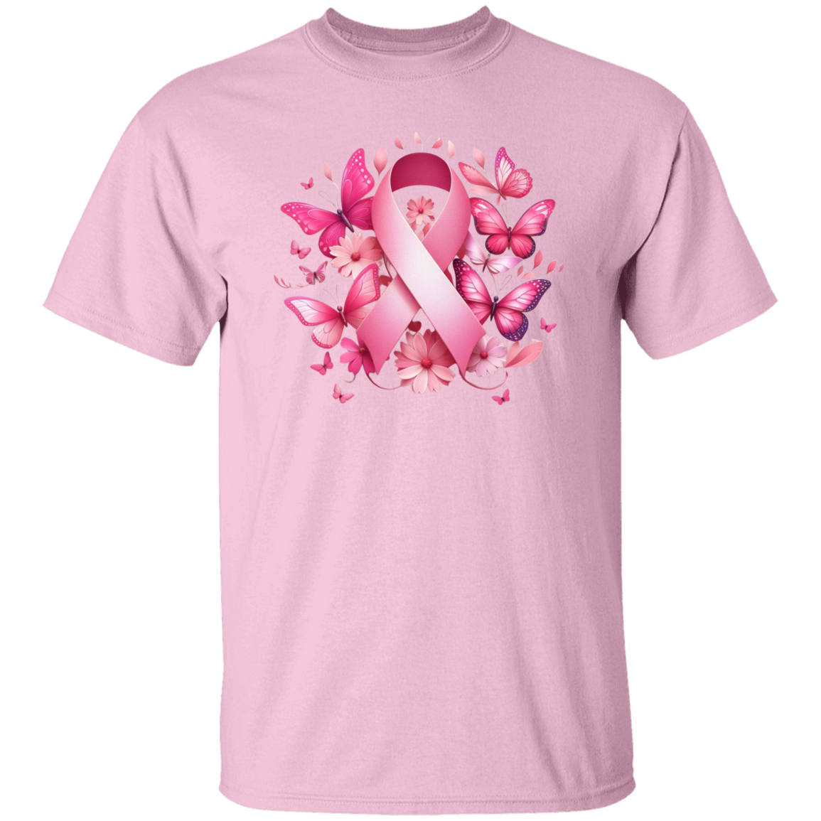 Butterfly Breast Cancer Ribbon T-Shirt