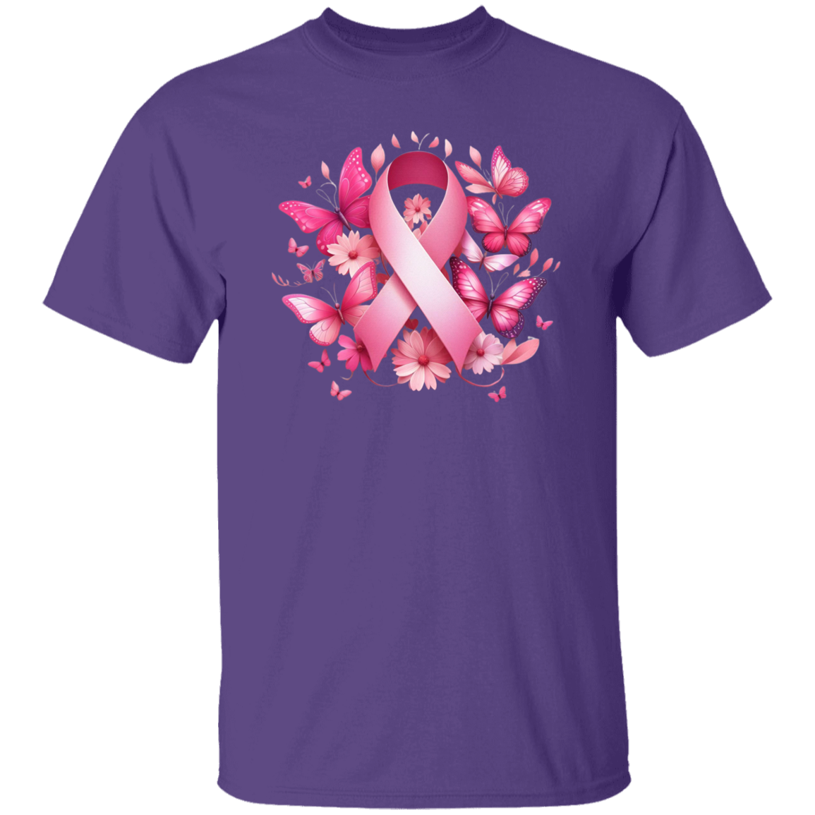 Butterfly Breast Cancer Ribbon T-Shirt