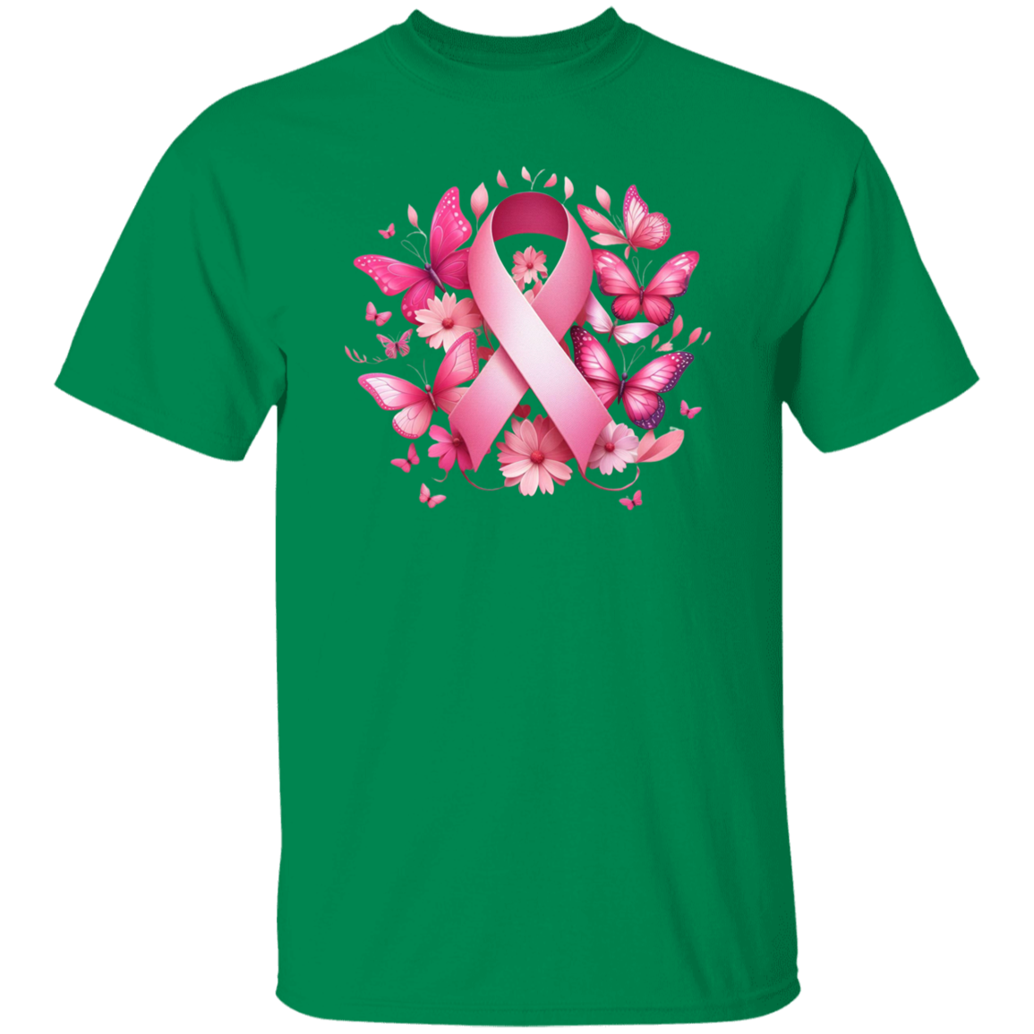 Butterfly Breast Cancer Ribbon T-Shirt