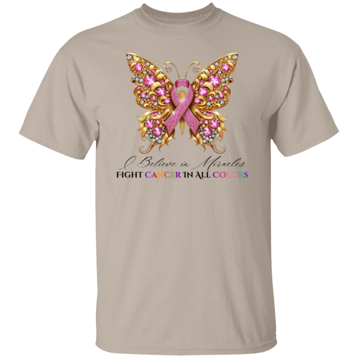 Diamond Breast Cancer Butterfly T-Shirt