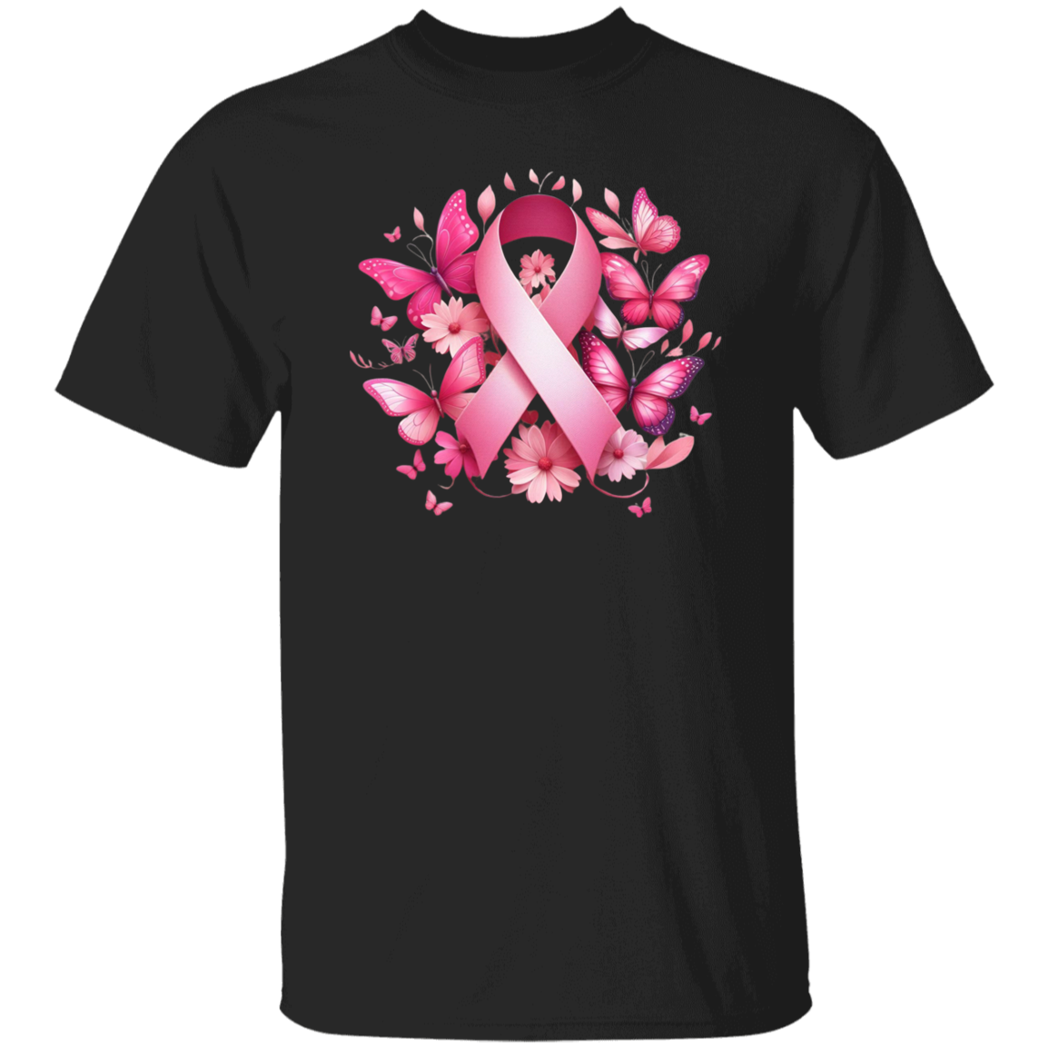 Butterfly Breast Cancer Ribbon T-Shirt