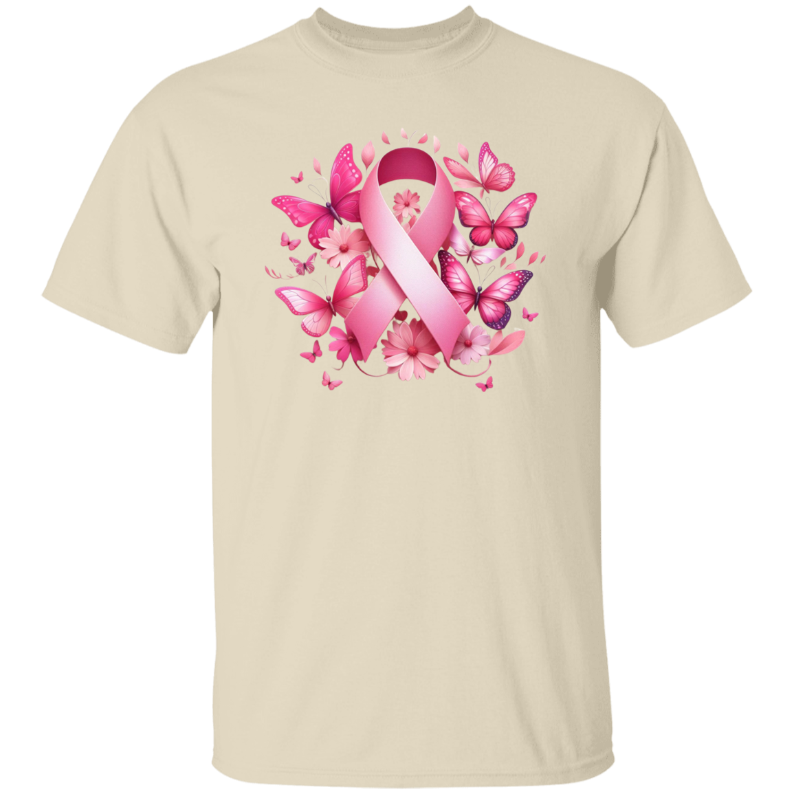 Butterfly Breast Cancer Ribbon T-Shirt