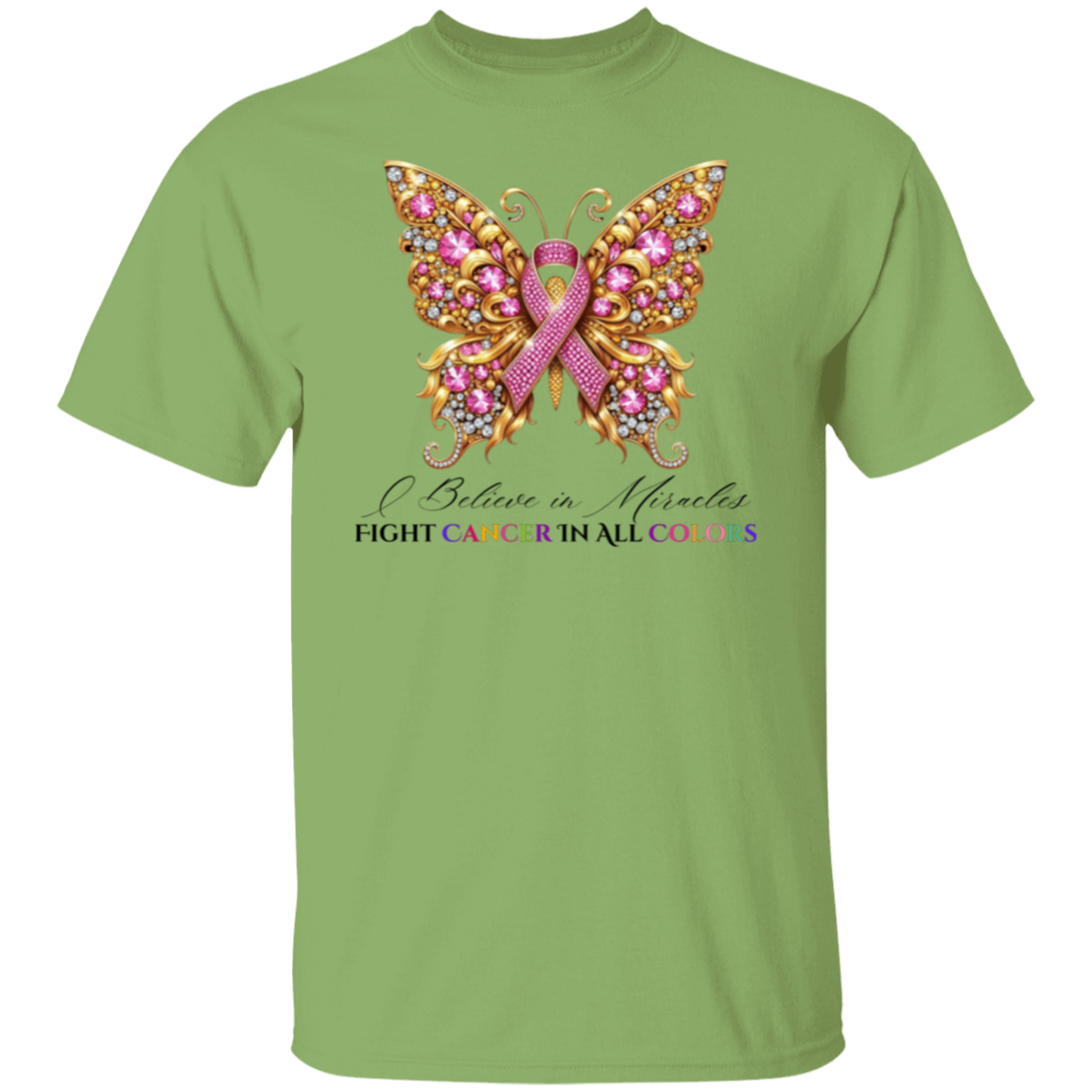 Diamond Breast Cancer Butterfly T-Shirt