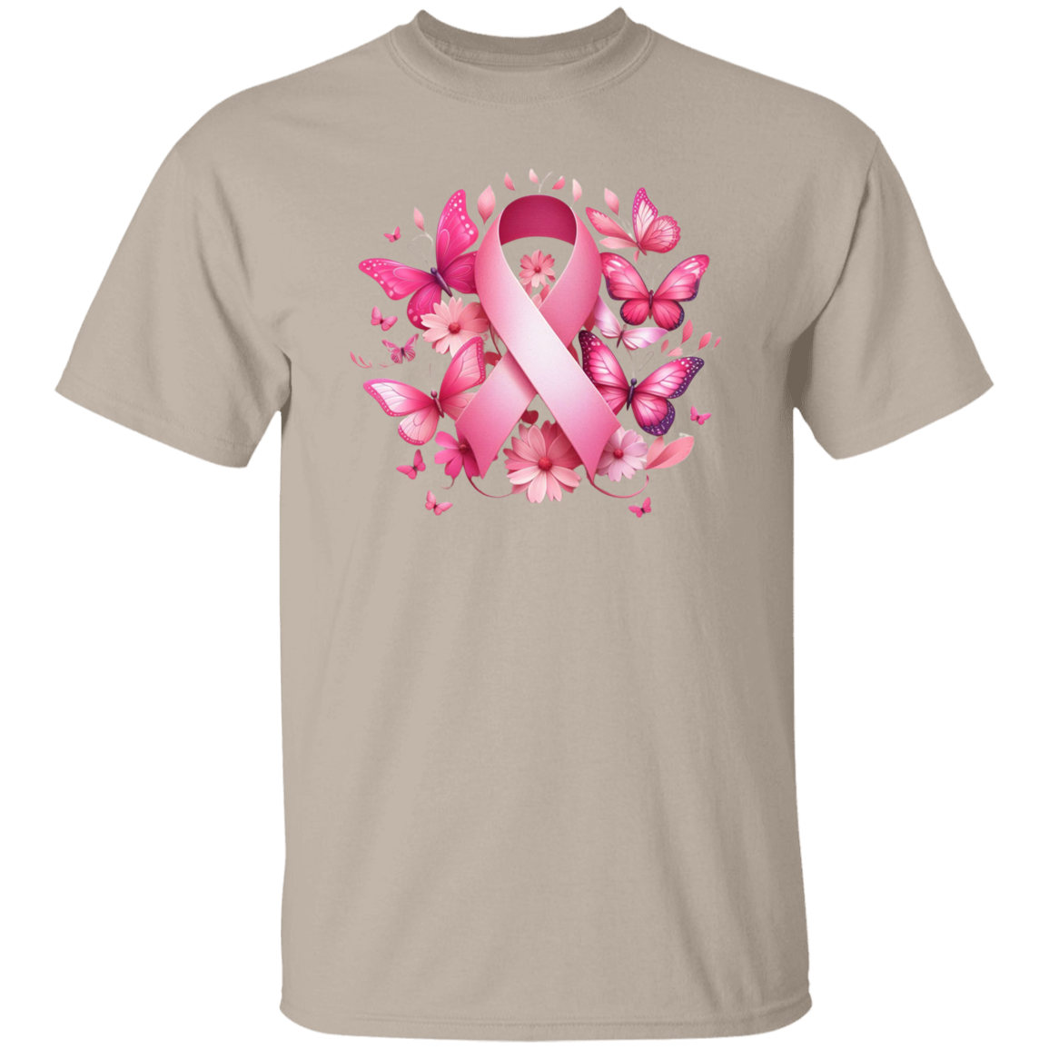 Butterfly Breast Cancer Ribbon T-Shirt