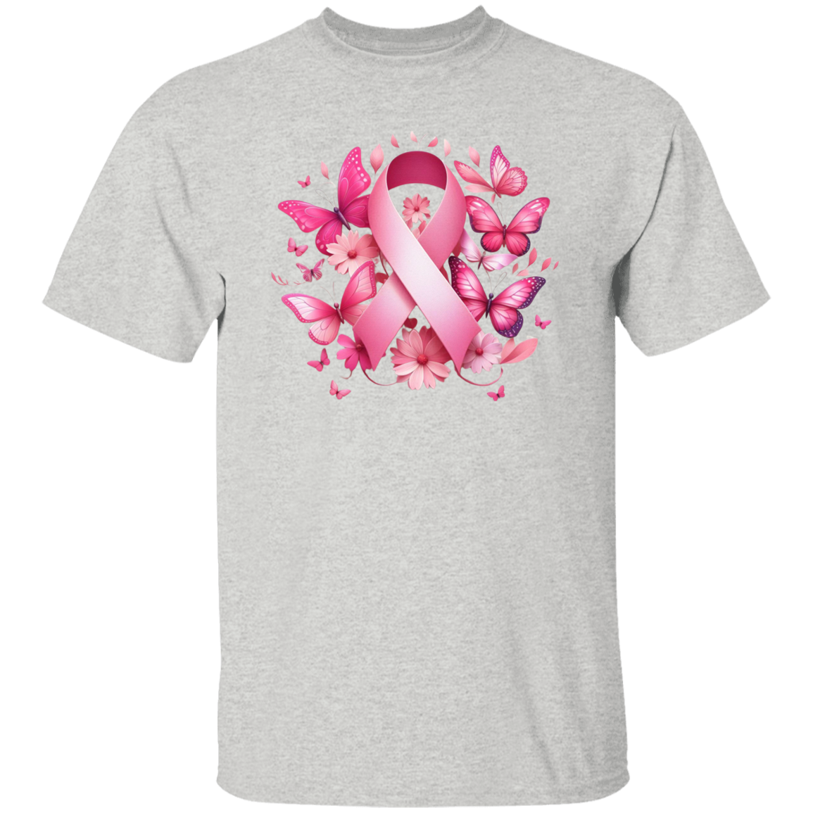 Butterfly Breast Cancer Ribbon T-Shirt