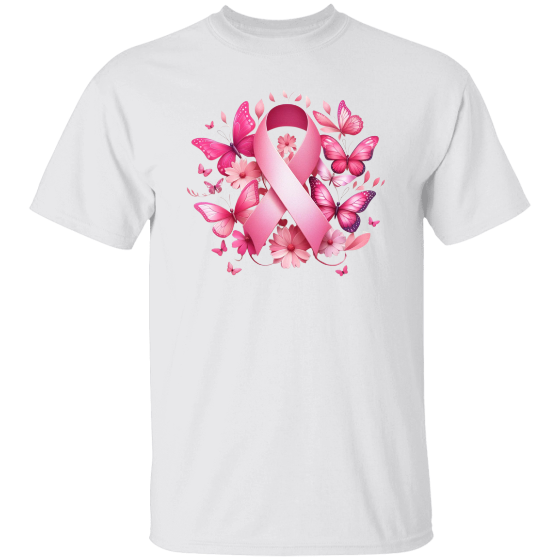 Butterfly Breast Cancer Ribbon T-Shirt