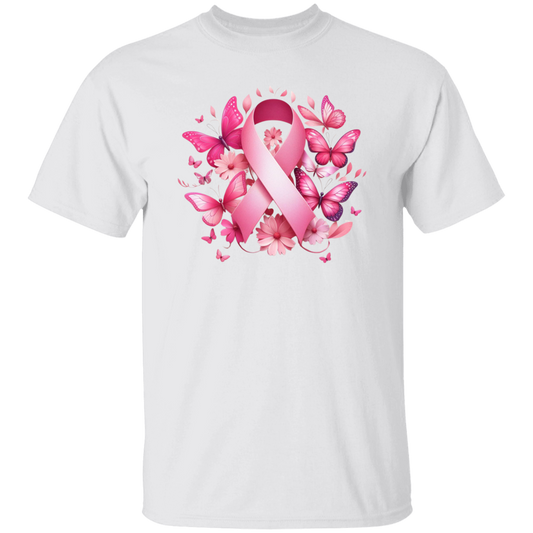 Butterfly Breast Cancer Ribbon T-Shirt