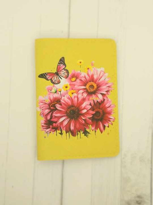 Pink Flowers & Butterfly Passport Cover